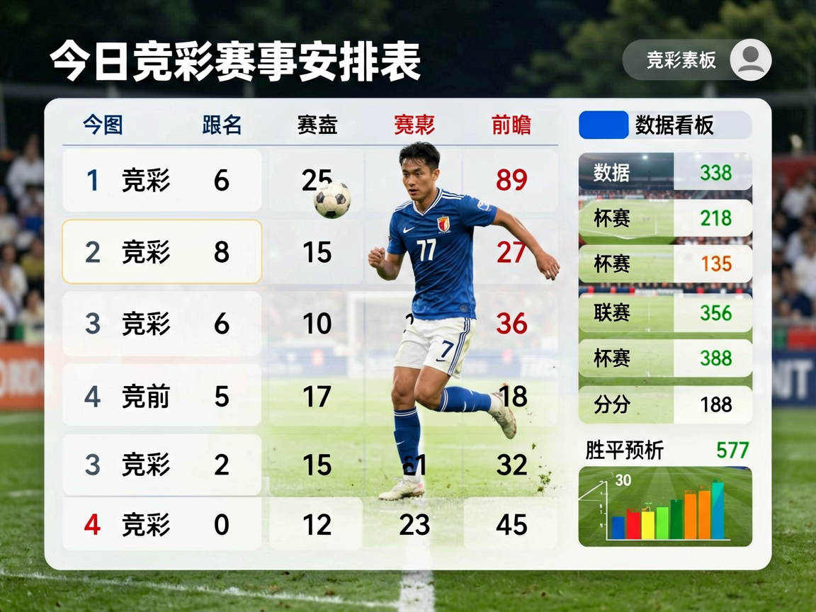今日竞彩赛事安排表
